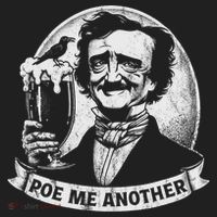 Poe Me Another Distressed Edgar Allan Poe Drinking Beer Beanie thumb 2
