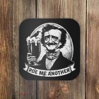 Poe Me Another Distressed Edgar Allan Poe Drinking Beer Coaster thumb 0