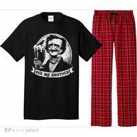 Poe Me Another Distressed Edgar Allan Poe Drinking Beer Pajama Set thumb 0