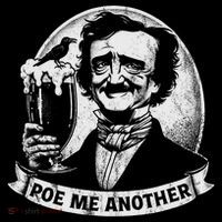 Poe Me Another Distressed Edgar Allan Poe Drinking Beer Mousepad thumb 1