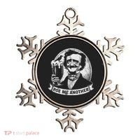 Poe Me Another Distressed Edgar Allan Poe Drinking Beer Ornament thumb 0