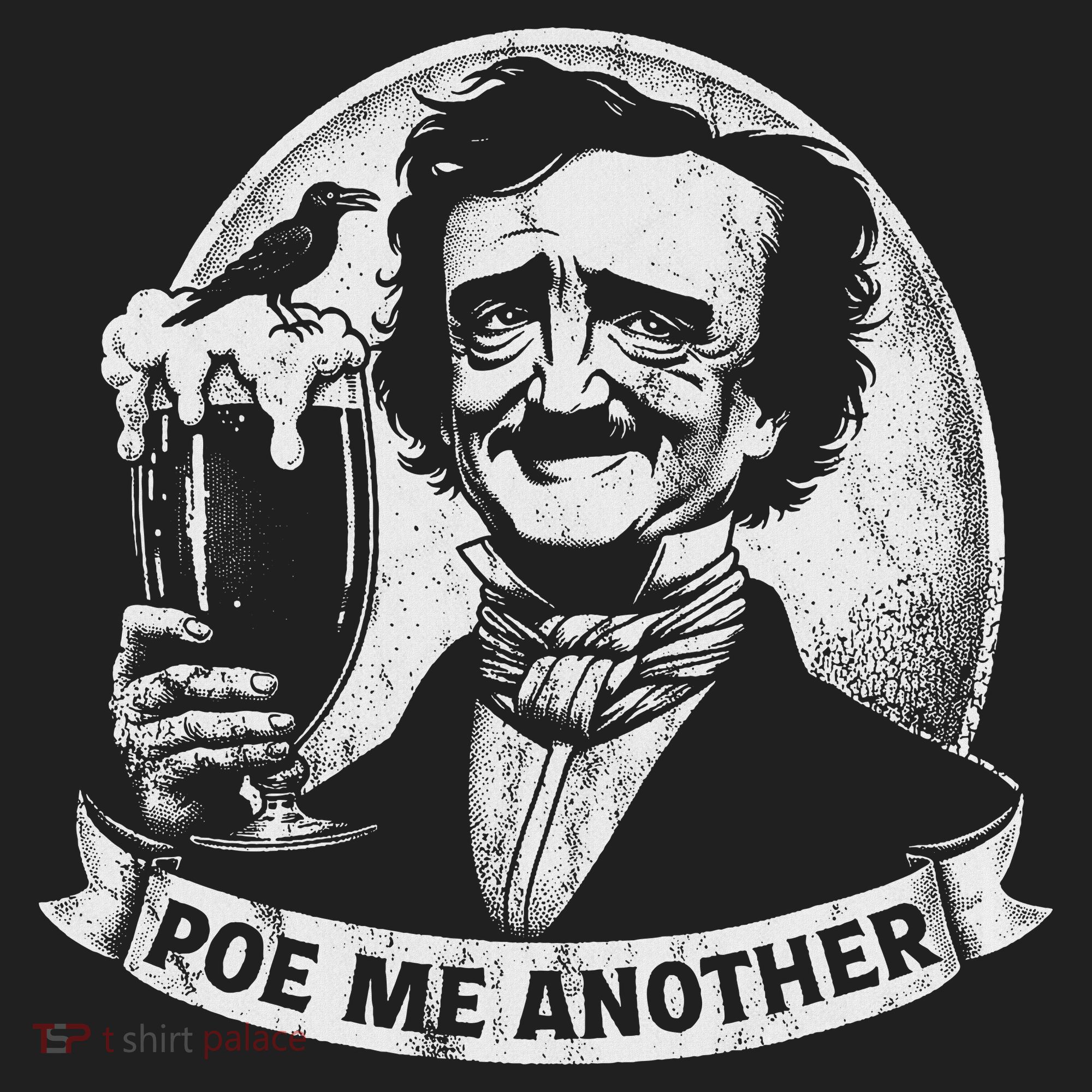Poe Me Another Distressed Edgar Allan Poe Drinking Beer Hat
