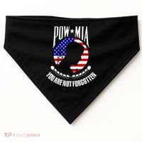 Pow Mia American Flag You Are Not Forgotten USA-Made Doggie Bandana thumb 0