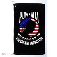 Pow Mia American Flag You Are Not Forgotten Golf Towel thumb 0