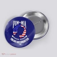 Pow Mia American Flag You Are Not Forgotten Button thumb 0