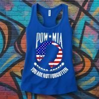 Pow Mia American Flag You Are Not Forgotten Women's Tank Top thumb 3