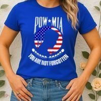 Pow Mia American Flag You Are Not Forgotten Women's T-Shirt thumb 2