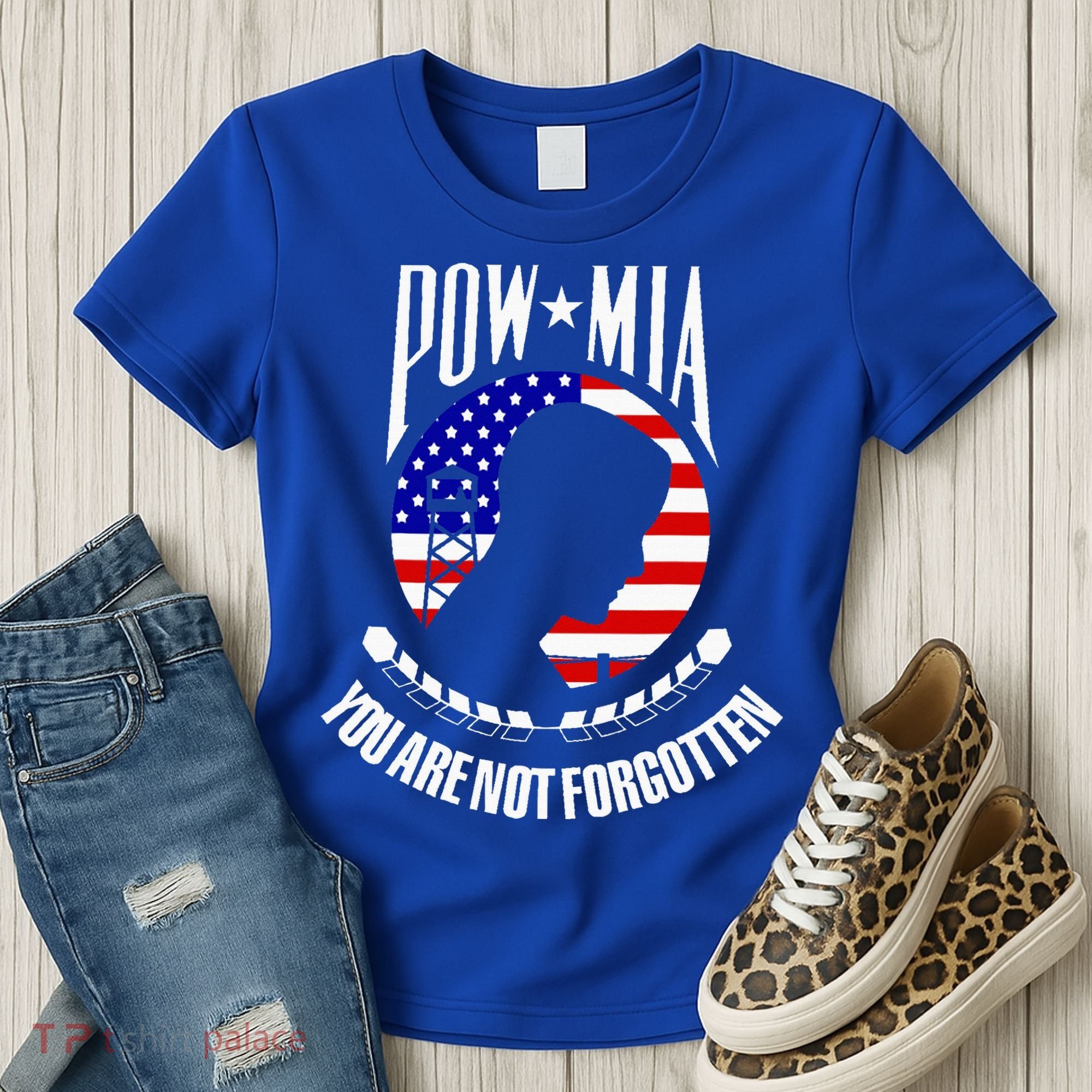 Pow Mia American Flag You Are Not Forgotten Women's T-Shirt