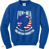 Pow Mia American Flag You Are Not Forgotten Kids Sweatshirt thumb 0