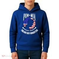 Pow Mia American Flag You Are Not Forgotten Kids Hoodie thumb 4