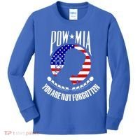 Pow Mia American Flag You Are Not Forgotten Kids Long Sleeve Shirt thumb 0