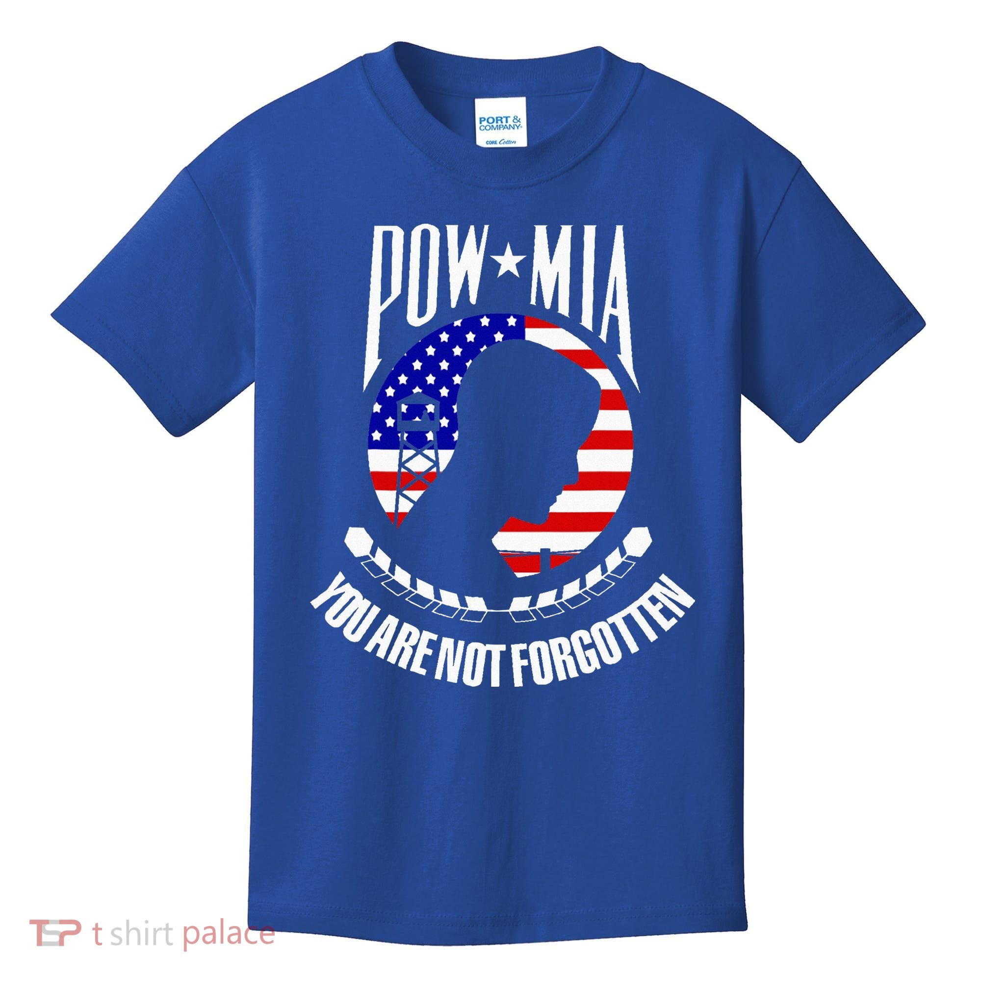 Pow Mia American Flag You Are Not Forgotten Kids T-Shirt