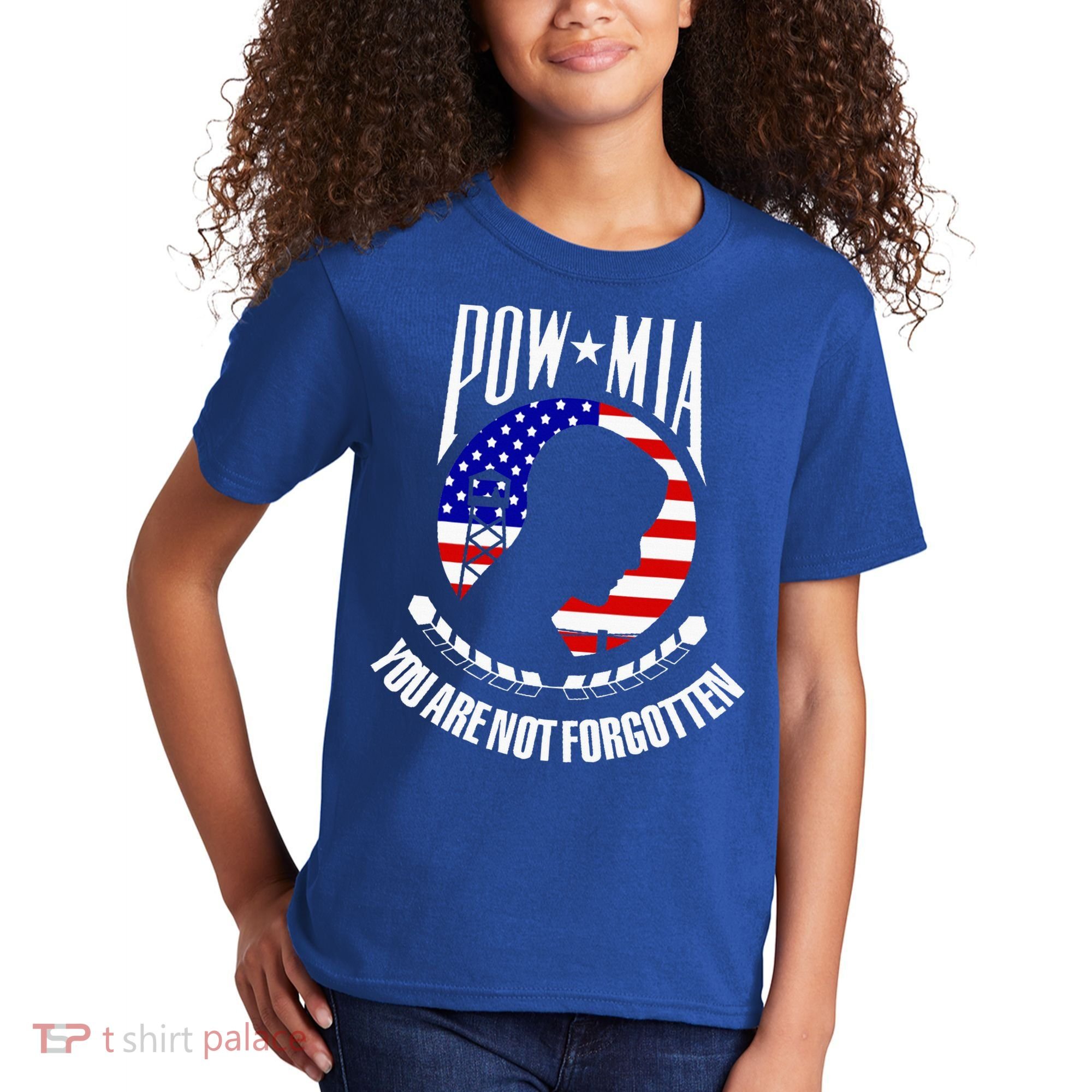 Pow Mia American Flag You Are Not Forgotten Kids T-Shirt