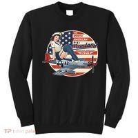 P51 Mustang Airplane S For Wwii Pinup Sweatshirt thumb 0
