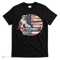 P51 Mustang Airplane S For Wwii Pinup T-Shirt thumb 0