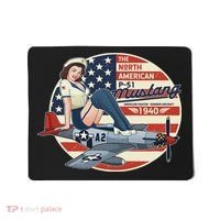 P51 Mustang Airplane S For Wwii Pinup Mousepad thumb 0