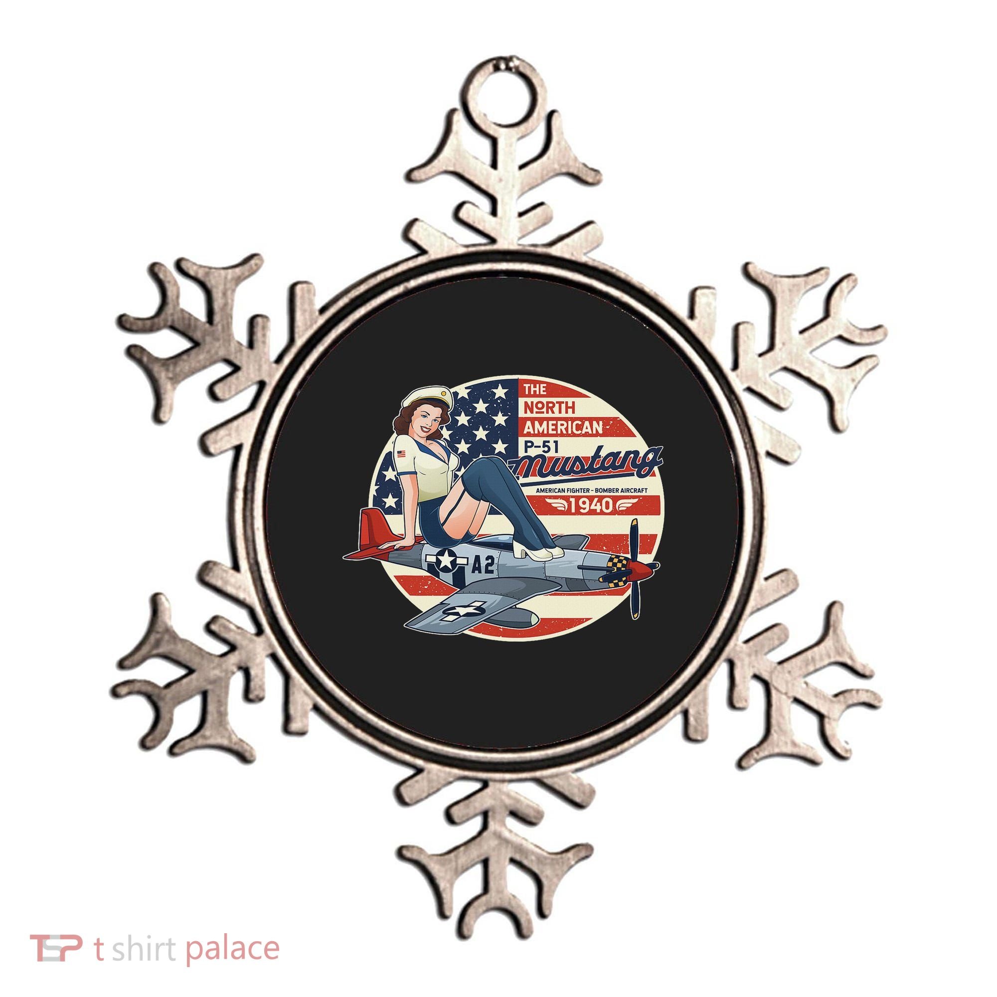 P51 Mustang Airplane S For Wwii Pinup Ornament
