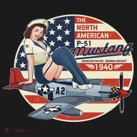 P51 Mustang Airplane S For Wwii Pinup Baby Bodysuit thumb 2