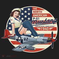 P51 Mustang Airplane S For Wwii Pinup Hat thumb 2