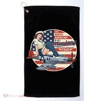 P51 Mustang Airplane S For Wwii Pinup Golf Towel thumb 0
