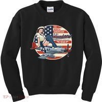 P51 Mustang Airplane S For Wwii Pinup Kids Sweatshirt thumb 0