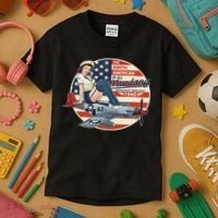 P51 Mustang Airplane S For Wwii Pinup Kids T-Shirt thumb 3