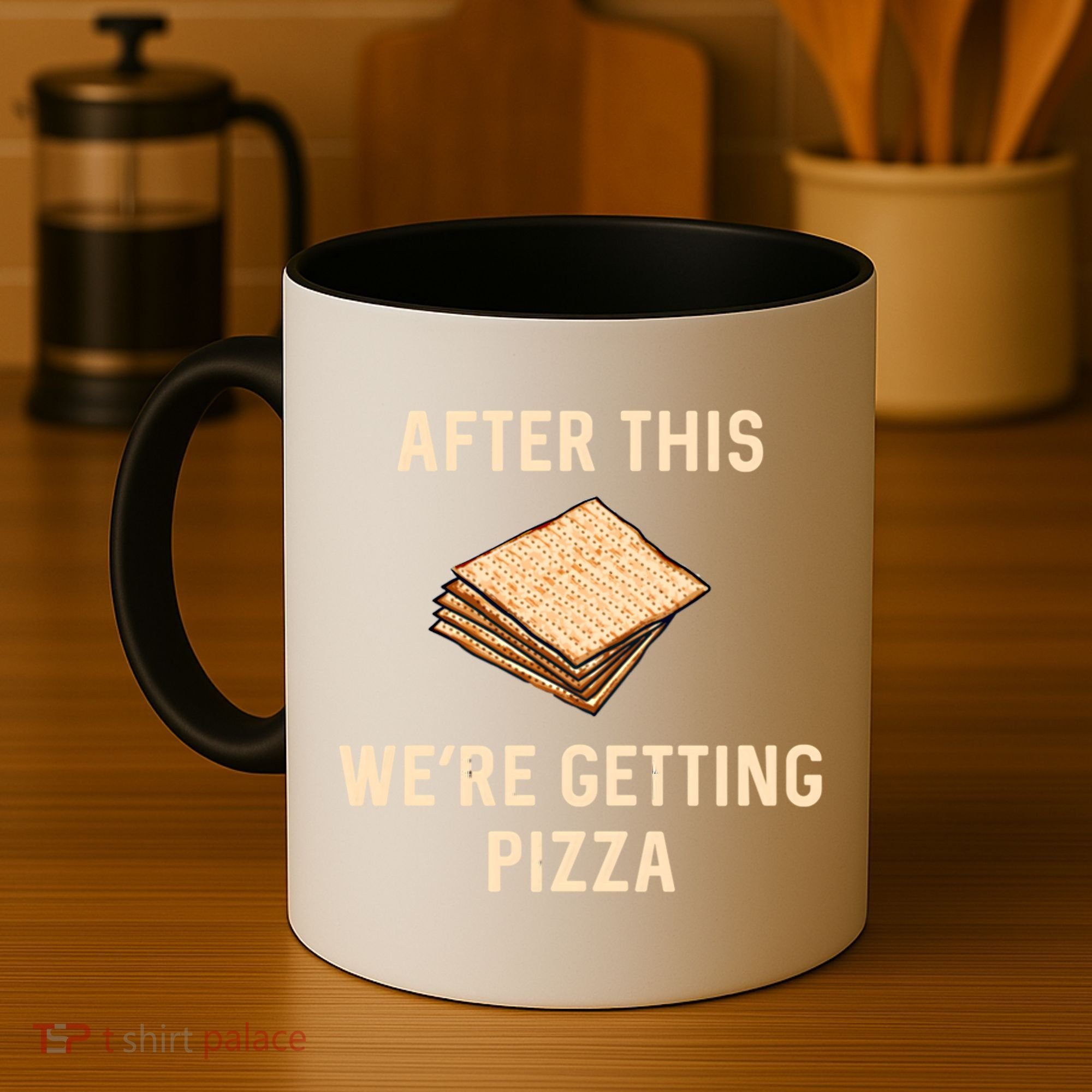 Passover Matzah After This We're Getting Pizza Jewish Matzo Gift Coffee Mug