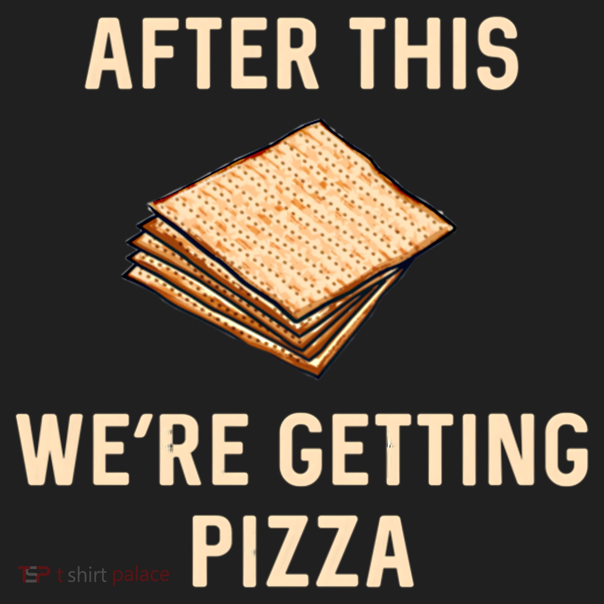 Passover Matzah After This We're Getting Pizza Jewish Matzo Gift Beanie