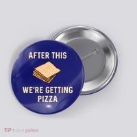 Passover Matzah After This We're Getting Pizza Jewish Matzo Gift Button thumb 0