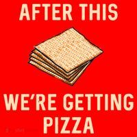 Passover Matzah After This We're Getting Pizza Jewish Matzo Gift Santa Hat thumb 1