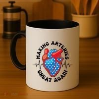 Patriotic Making Arteries Great Again Heart Health Coffee Mug thumb 4