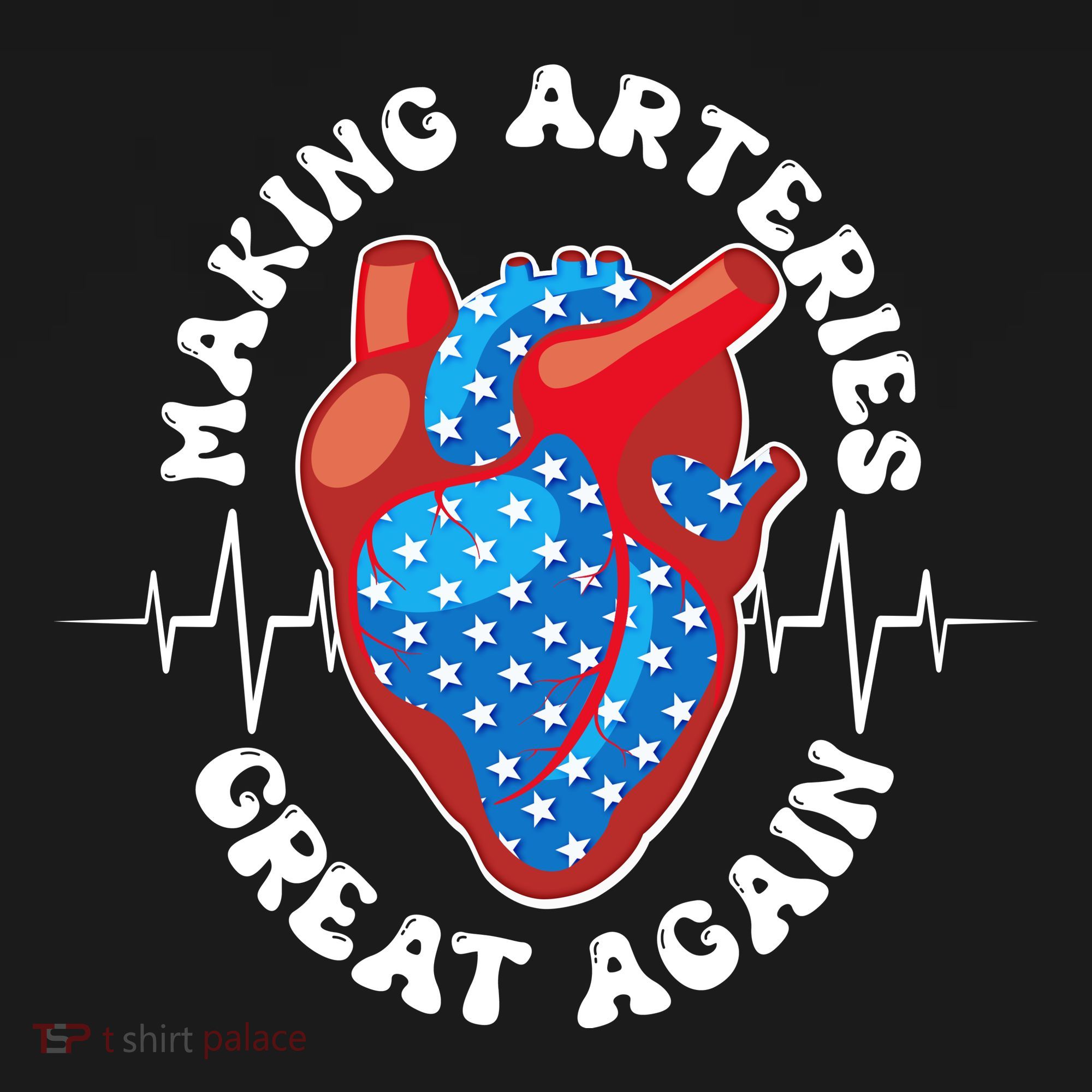 Patriotic Making Arteries Great Again Heart Health Ornament