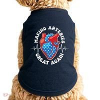 Patriotic Making Arteries Great Again Heart Health Doggie Tank thumb 0