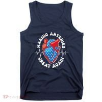 Patriotic Making Arteries Great Again Heart Health Tank Top thumb 0