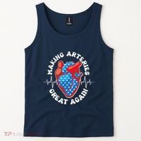 Patriotic Making Arteries Great Again Heart Health Tank Top thumb 2