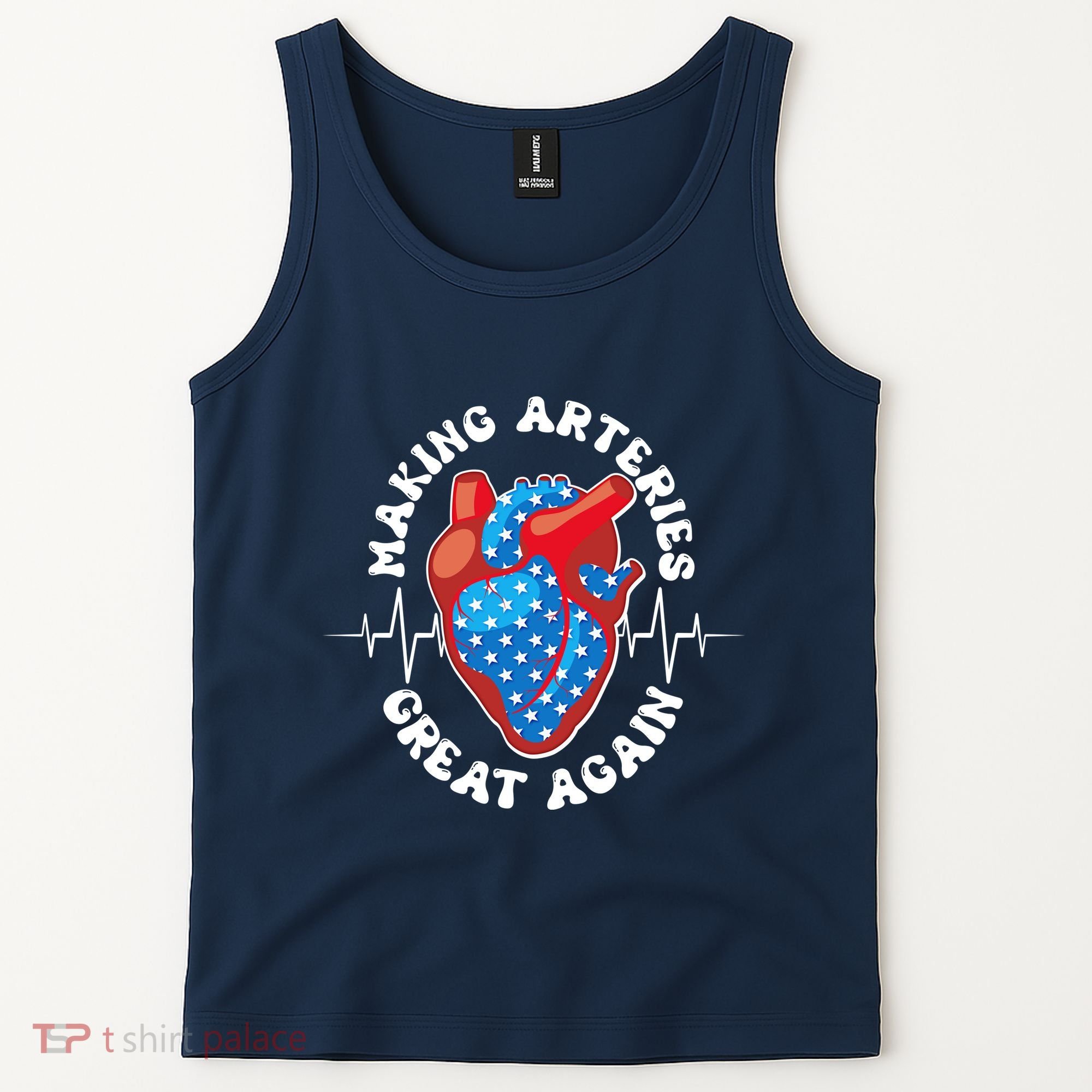Patriotic Making Arteries Great Again Heart Health Tank Top