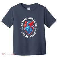 Patriotic Making Arteries Great Again Heart Health Toddler T-Shirt thumb 0