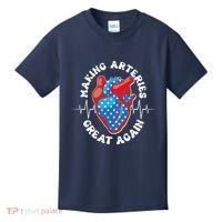 Patriotic Making Arteries Great Again Heart Health Kids T-Shirt thumb 0
