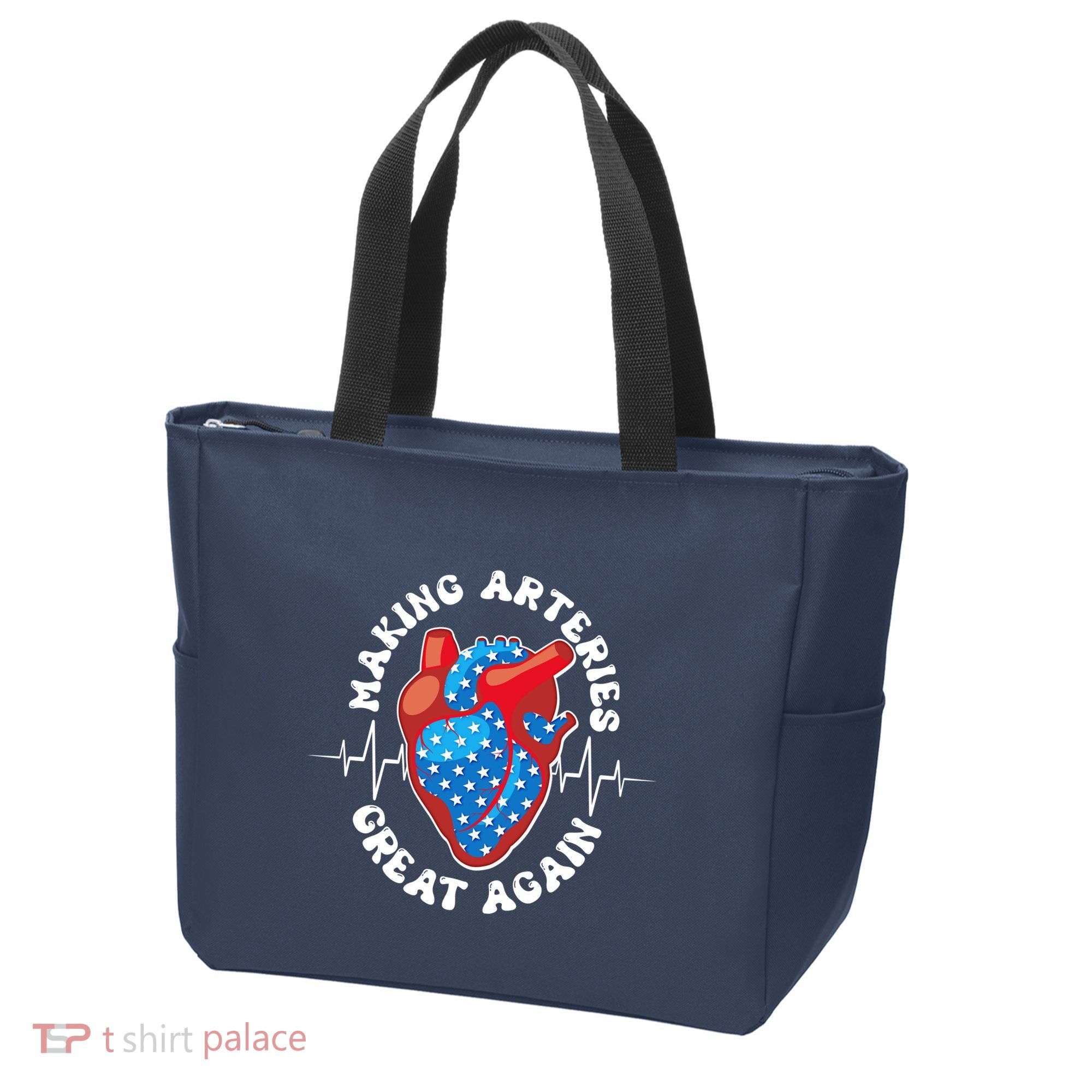 Patriotic Making Arteries Great Again Heart Health Tote Bag