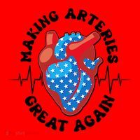 Patriotic Making Arteries Great Again Heart Health Santa Hat thumb 1
