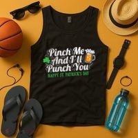 Pinch Me And I'll Punch You HAPPY ST.PATRICK'S DAY Tank Top thumb 4
