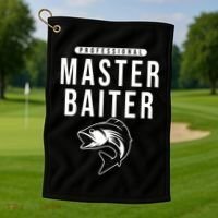 Professional Master Baiter Fishing Golf Towel thumb 1