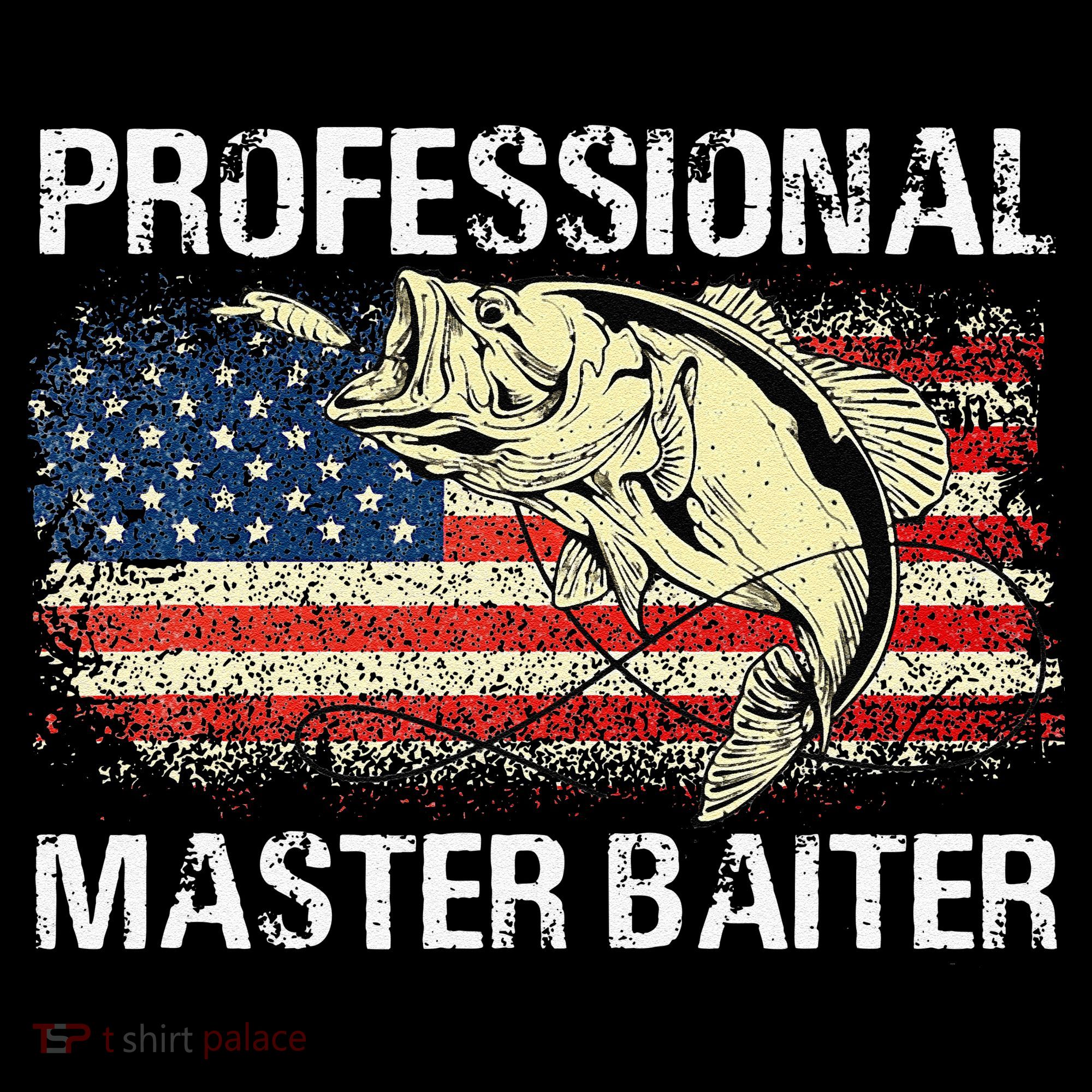 Professional Master Baiter Retro American Flag Funny Fishing Women's Hoodie