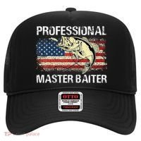 Professional Master Baiter Retro American Flag Funny Fishing Hat thumb 0