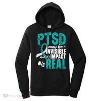 Ptsd May Be Invisible Ptsd Awareness Month Cool Gift Women's Hoodie thumb 0