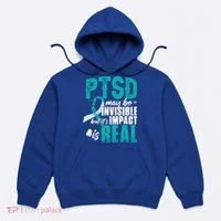 Ptsd May Be Invisible Ptsd Awareness Month Cool Gift Hoodie thumb 0