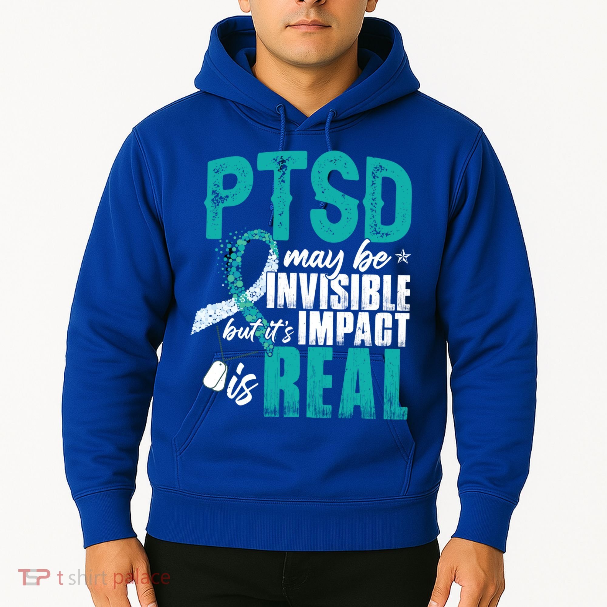 Ptsd May Be Invisible Ptsd Awareness Month Cool Gift Hoodie