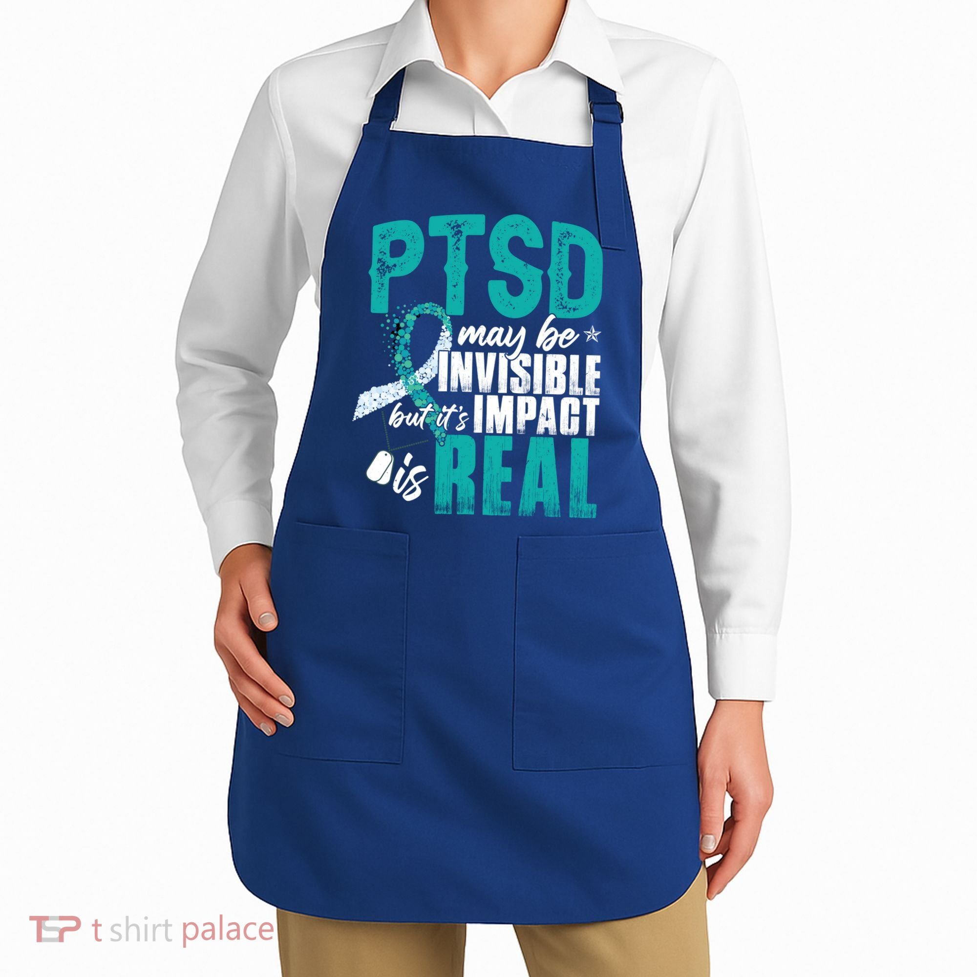 Ptsd May Be Invisible Ptsd Awareness Month Cool Gift Apron