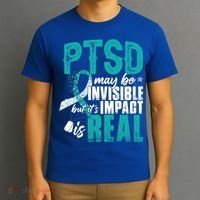 Ptsd May Be Invisible Ptsd Awareness Month Cool Gift T-Shirt thumb 3