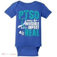 Ptsd May Be Invisible Ptsd Awareness Month Cool Gift Baby Bodysuit thumb 0
